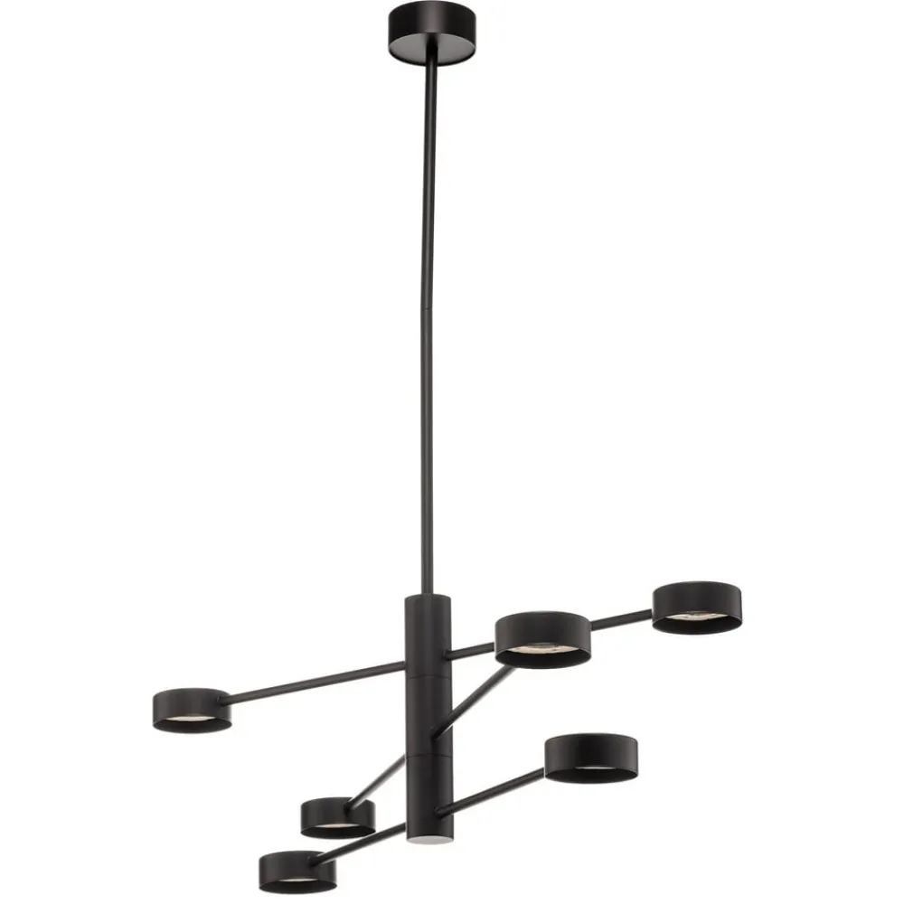 Nowodvorski Lighting Loftlampe Orbit VI, sort, 6 lyskilder