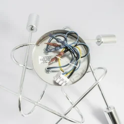 HELAM Loftlampe Oxford, krom, 5 lyskilder, Ø 47 cm, metal