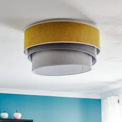 Duolla Loftlamper>Loftlampe Pastell Trio Ø 45 cm sennepsfarvet/grå/lysegrå