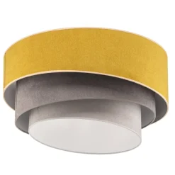 Duolla Loftlampe Pastell Trio Ø 60 cm sennepsfarvet/grå/lysegrå