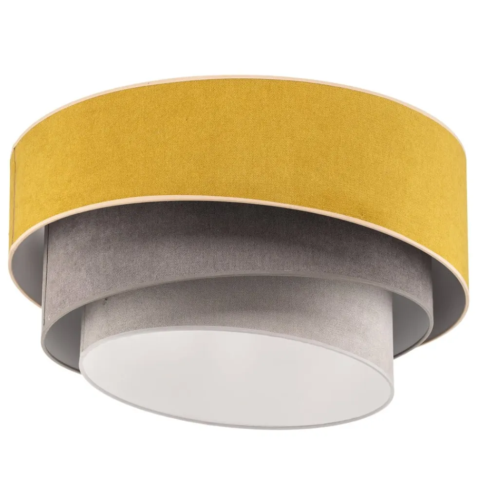 Duolla Loftlampe Pastell Trio Ø 60 cm sennepsfarvet/grå/lysegrå