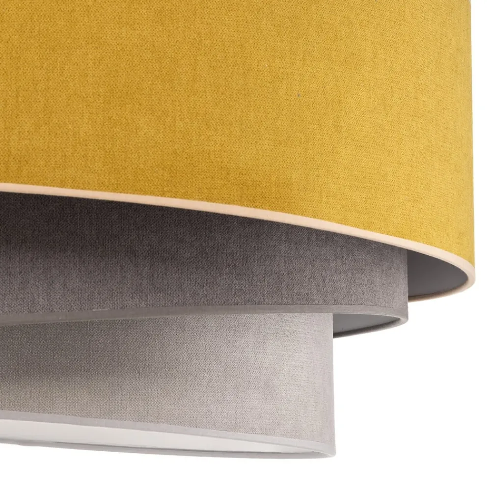 Duolla Loftlampe Pastell Trio Ø 60 cm sennepsfarvet/grå/lysegrå