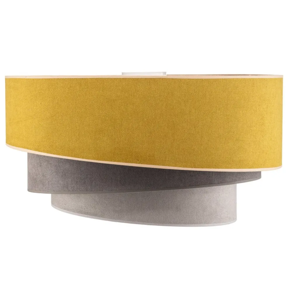 Duolla Loftlampe Pastell Trio Ø 60 cm sennepsfarvet/grå/lysegrå