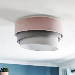 Loftlampe Pastell Trio Ø 45 cm pink/grå/lysegrå^Duolla Online