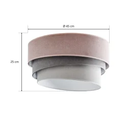 Loftlampe Pastell Trio Ø 45 cm pink/grå/lysegrå^Duolla Online