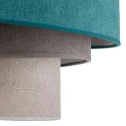 Loftlampe Pastell Trio 60 cm turkis/grå/lysegrå^Duolla