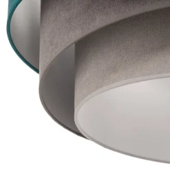 Loftlampe Pastell Trio 60 cm turkis/grå/lysegrå^Duolla