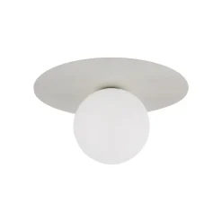 TK Lighting Loftlampe Pixie, beige, glas, Ø 25 cm, kugle, G9