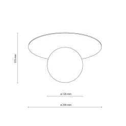 TK Lighting Loftlampe Pixie, lyseblå, glas, Ø 25 cm, kugle, G9