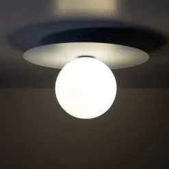 TK Lighting Loftlampe Pixie, lyseblå, glas, Ø 25 cm, kugle, G9