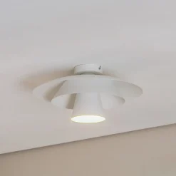 Luminex Loftlampe Plato, hvid, metal, Ø 38 cm, E27