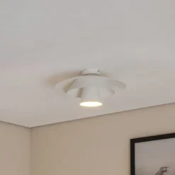 Luminex Loftlampe Plato, hvid, metal, Ø 38 cm, E27