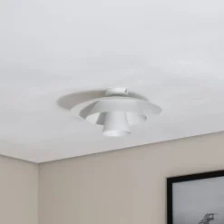 Luminex Loftlampe Plato, hvid, metal, Ø 38 cm, E27