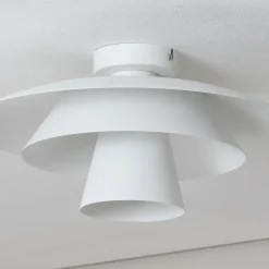 Luminex Loftlampe Plato, hvid, metal, Ø 38 cm, E27