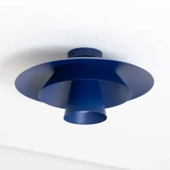Loftlampe Plato, mørkeblå, metal, Ø 38 cm, E27^Luminex Sale
