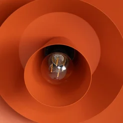 Luminex Loftlampe Plato, orange, metal, Ø 38 cm, E27