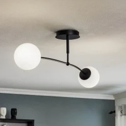 Loftlampe Pregos 2, 2 lyskilder, sort^EMIBIG LIGHTING Online