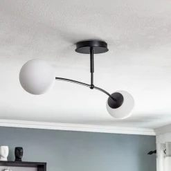 Loftlampe Pregos 2, 2 lyskilder, sort^EMIBIG LIGHTING Online