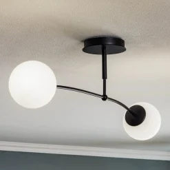 Loftlampe Pregos 2, 2 lyskilder, sort^EMIBIG LIGHTING Online