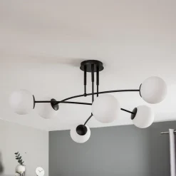 EMIBIG LIGHTING Loftlampe Pregos 6 i sort, 6 lyskilder