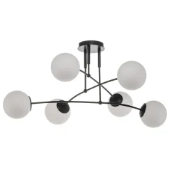 EMIBIG LIGHTING Loftlampe Pregos 6 i sort, 6 lyskilder