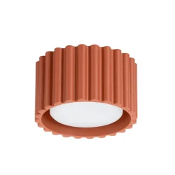 SOLLUX LIGHTING Loftlampe RIBLA, okker, Ø 10 cm, metal, GX53