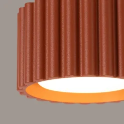 SOLLUX LIGHTING Loftlampe RIBLA, okker, Ø 10 cm, metal, GX53