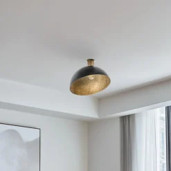 SIGMA Loftlampe Sfera, Ø 35 cm, sort/guld