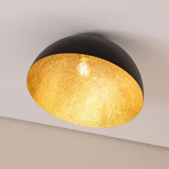 SIGMA Loftlamper|Loftlamper>Loftlampe Sfera, Ø 50 cm, sort/guld