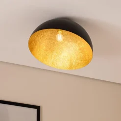 SIGMA Loftlamper|Loftlamper>Loftlampe Sfera, Ø 50 cm, sort/guld