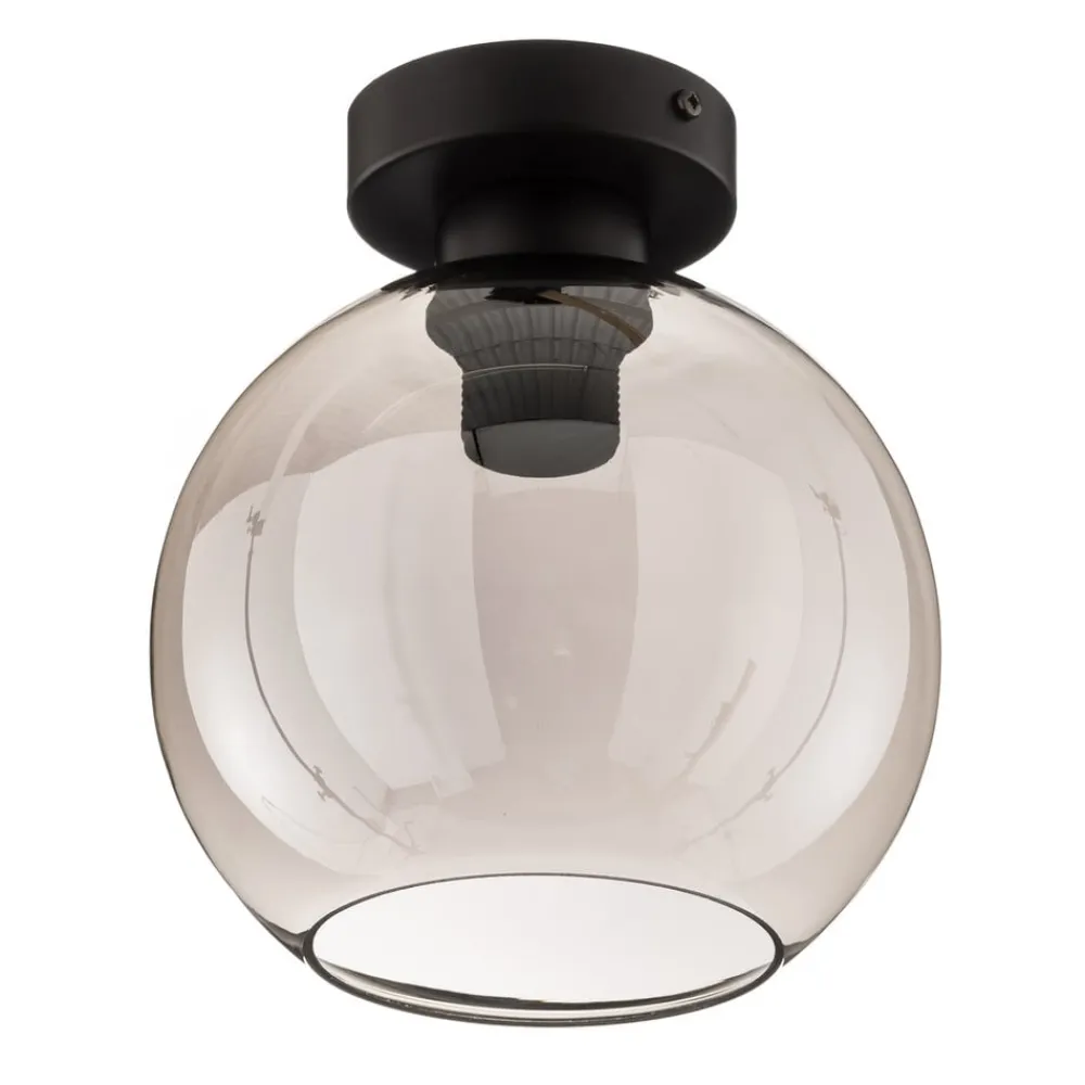 Eko-Light Loftlampe Sofia med røggrå glasskærm