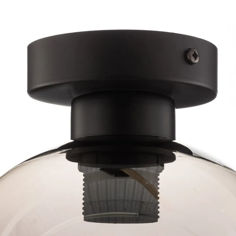 Eko-Light Loftlampe Sofia med røggrå glasskærm