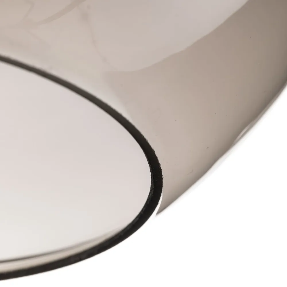 Eko-Light Loftlampe Sofia med røggrå glasskærm