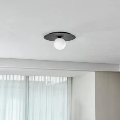 EMIBIG LIGHTING Loftlampe Solar, sort/opal, 1 lyskilde