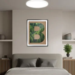 Loftlampe Tava A, Ø 42 cm, plast, hvid^Briloner Outlet