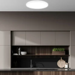 Loftlampe Tava A, Ø 42 cm, plast, hvid^Briloner Outlet