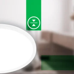 Loftlampe Tava A, Ø 42 cm, plast, hvid^Briloner Outlet