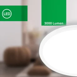 Loftlampe Tava A, Ø 42 cm, plast, hvid^Briloner Outlet