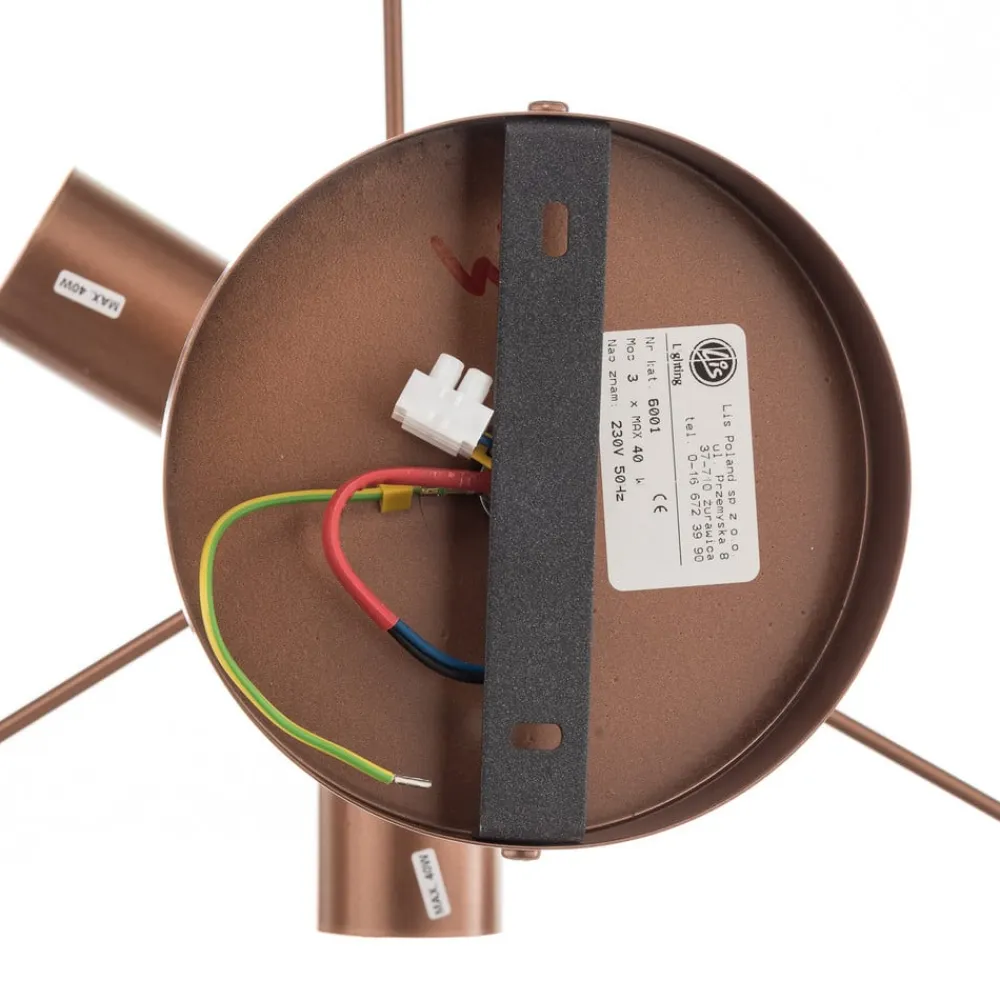 Loftlampe Tori, kobber^Euluna Best