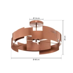 Loftlampe Tori, kobber^Euluna Best