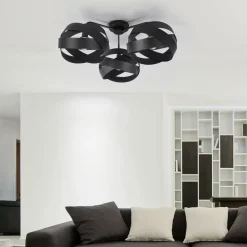 Loftlampe Tornado sort 3 lyskilder^Euluna