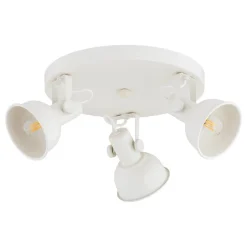 Argon Loftlampe Trogir, beige, 3 lyskilder, stål, Ø 30 cm