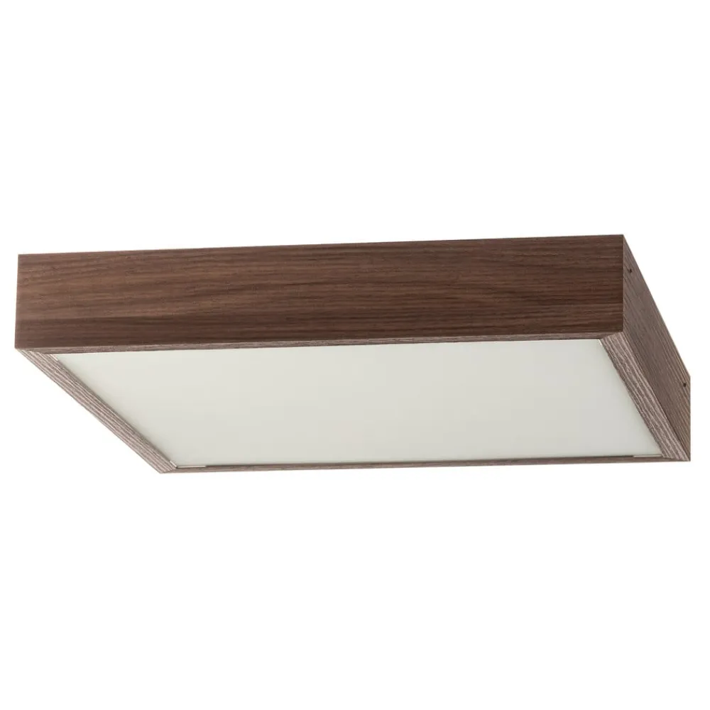 Argon Loftlampe Tromsö, valnød, 50 x 50 cm, træ/glas