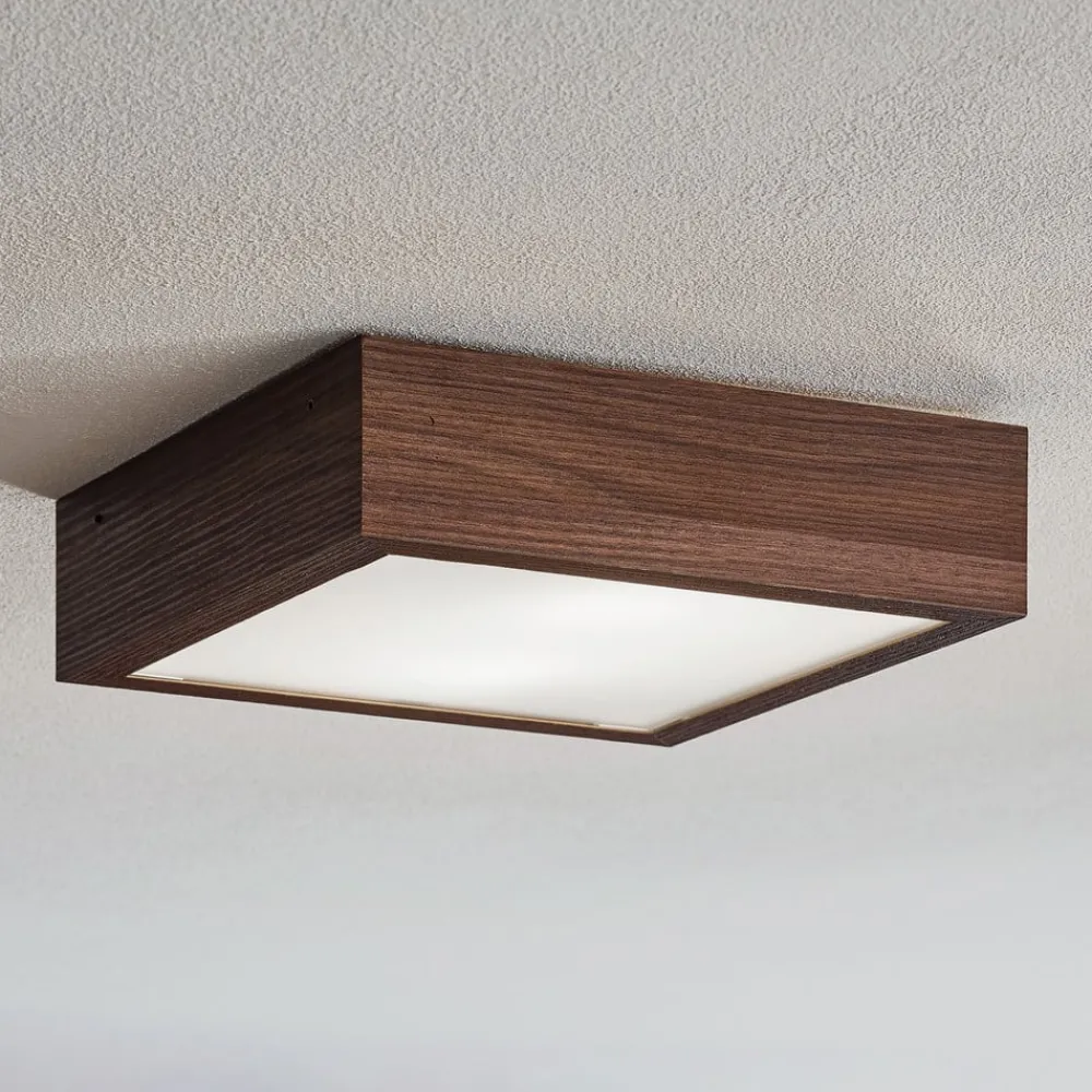 Argon Loftlampe Tromsö, 30x30 cm, valnød