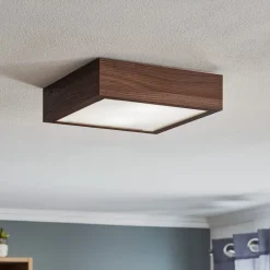 Argon Loftlampe Tromsö, 30x30 cm, valnød