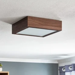 Argon Loftlampe Tromsö, 30x30 cm, valnød