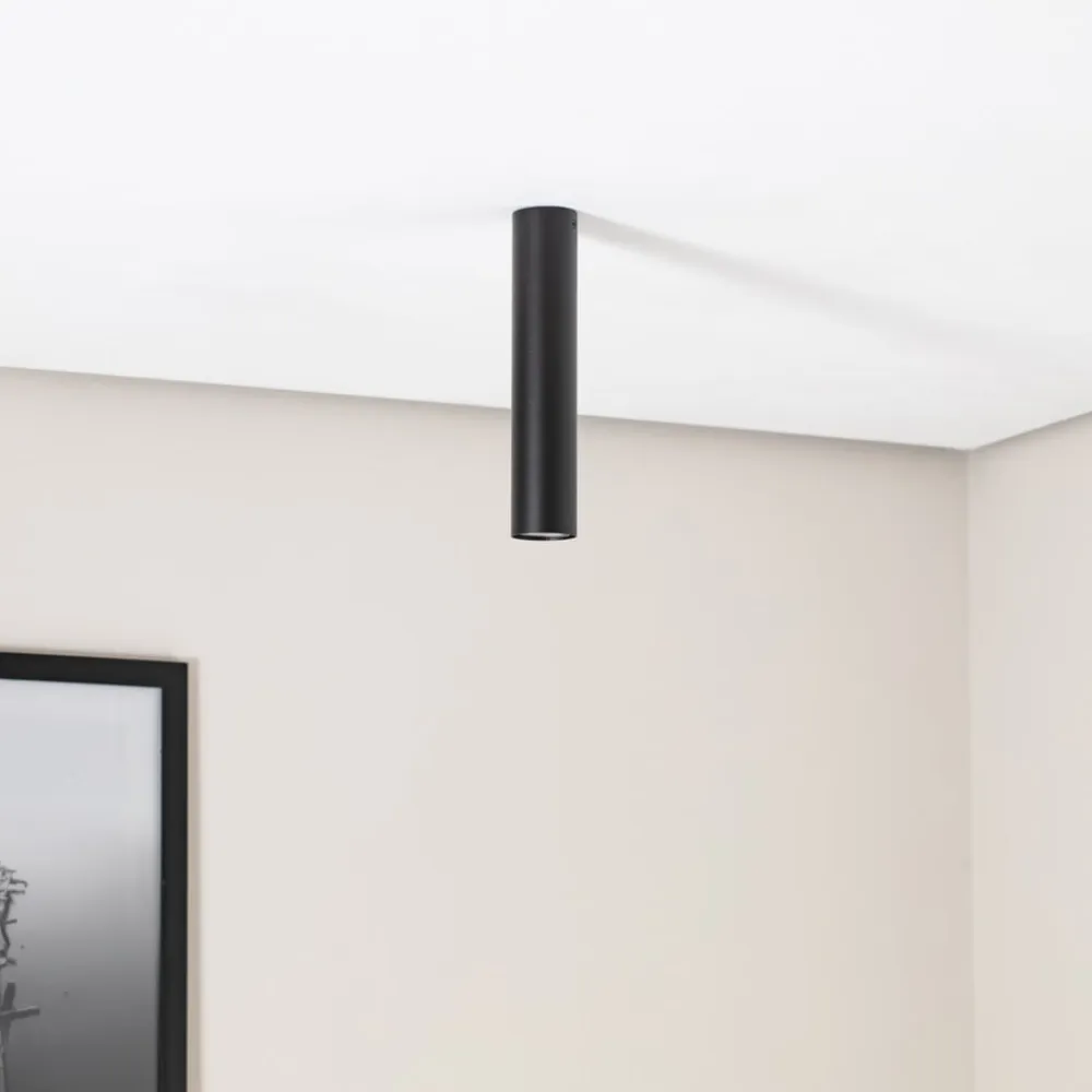 SOLLUX LIGHTING Loftlampe Tube i cylinderform, sort