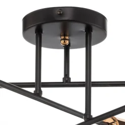 Loftlampe Veken 6B i sort og kobber^EMIBIG LIGHTING Online