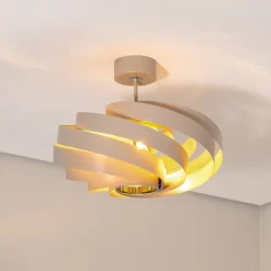 Loftlampe Vento, beige, Ø 50 cm^Euluna New
