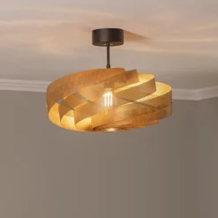 Euluna Loftlamper>Loftlampe Vento, guldfarvet, Ø 50 cm